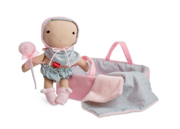 Berjuan látková bábika s príslušenstvom Primera Infancia 28cm