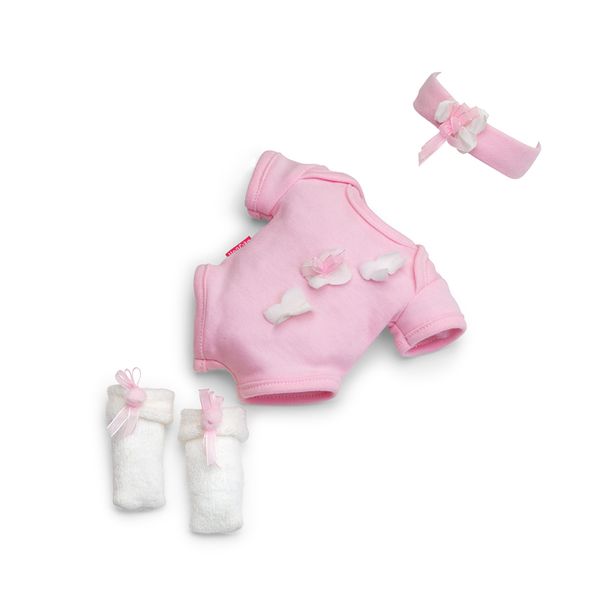 Berjuan Luxusná sada oblečkov pre bábiky Pijamita ružová 38cm