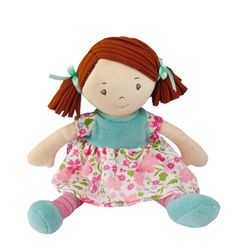 Bonikka látková bábika 26cm, Malá Katy – ružovo-modré šaty