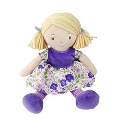 Bonikka látková bábika 26cm, Malá Peggy – fialové šaty