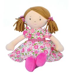 Bonikka látková bábika 41cm, Fran – ružové šaty