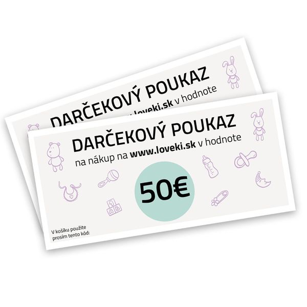 Darčeková poukážka na nákup na Loveki.sk - od 10€