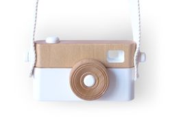 Detský drevený fotoaparát PixFox biely by Craffox