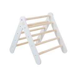 Detský drevený rebrík trojuholník Pikler: biely