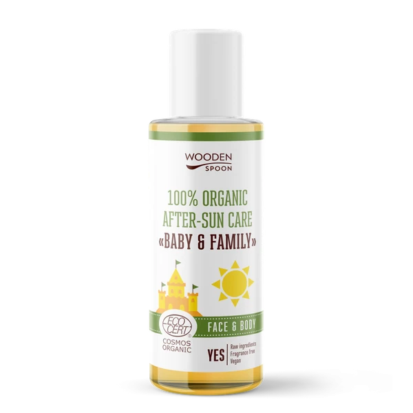 Detský organický olej po opaľovaní Baby & Family WoodenSpoon 100 ml