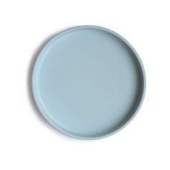 Mushie Classic silikónový tanier s prísavkou, Powder Blue