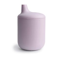 Mushie silikónový pohárik s náustkom, Soft Lilac