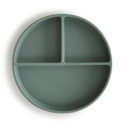 Mushie silikónový tanier s prísavkou, Cambridge Blue