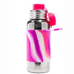 Pura® TERMO fľaša so športovým uzáverom 475ml, Ružovo-biela