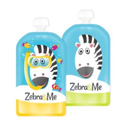Zebra&Me kapsičky na opakované použitie 2ks, Potápač + zebra