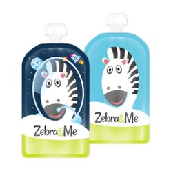 Zebra&Me kapsičky na opakované použitie 2ks, Kozmonaut + zebra