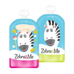 Zebra&Me kapsičky na opakované použitie 2ks, Kuchár + zebra